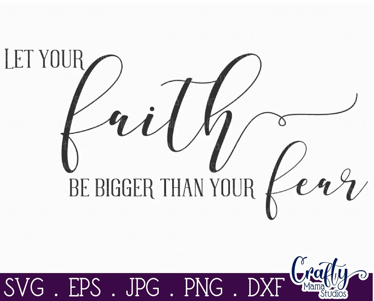 Let Your Faith Be Bigger Christian Farmhouse Home Sign Svg product image 1