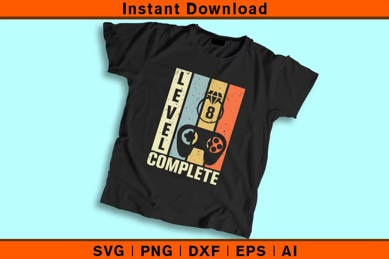 Level 8 Complete Vintage Retro Gaming Celebrate Wedding product image 1