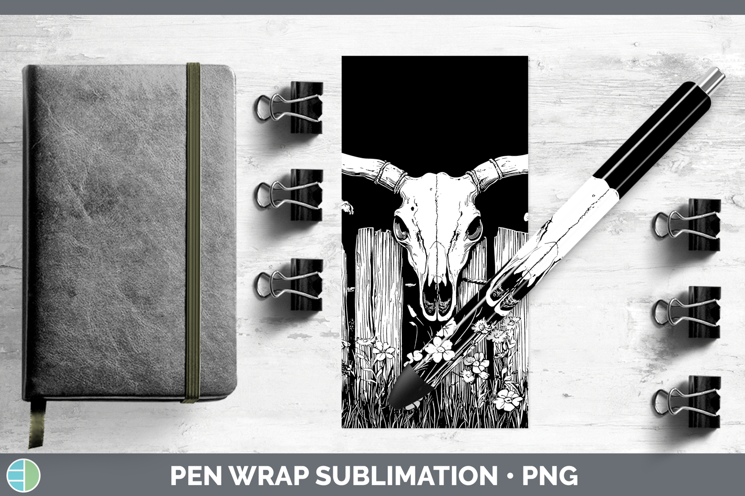 GorgeousLinocut Cottage Pen Wrap design.