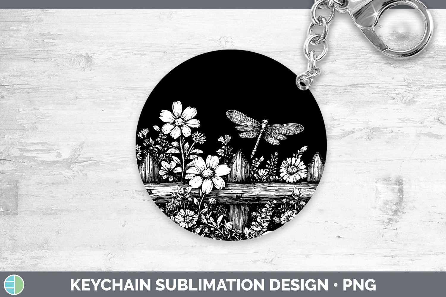 GorgeousLinocut Cottage Keychain design.