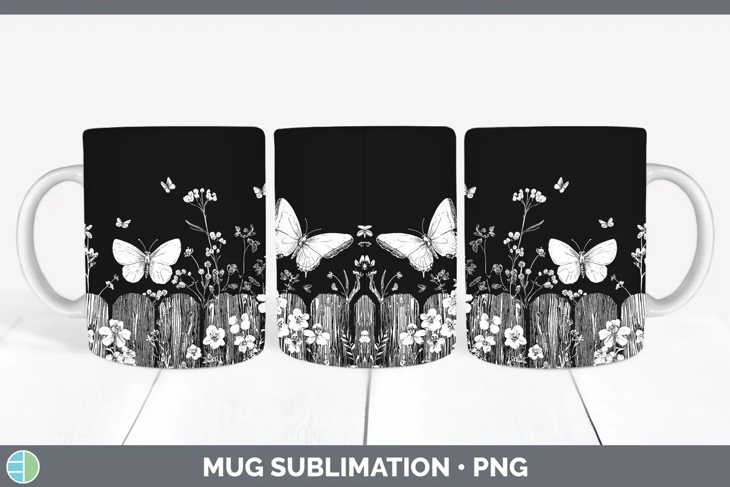GorgeousLinocut Cottage Mug Wrap design.