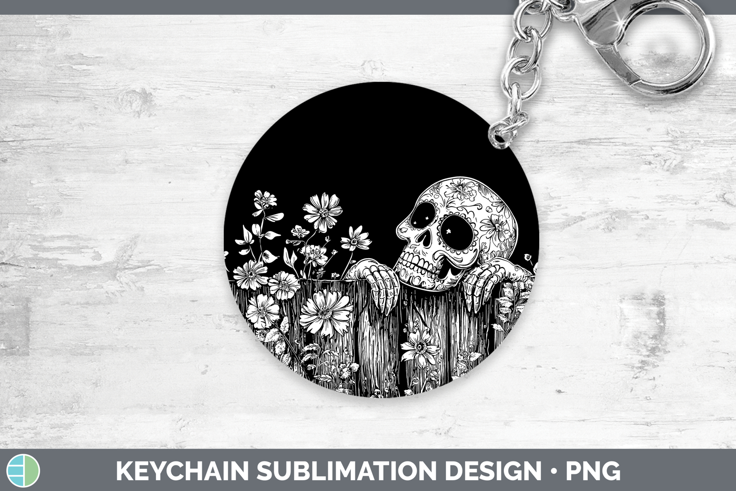GorgeousLinocut Cottage Keychain design.