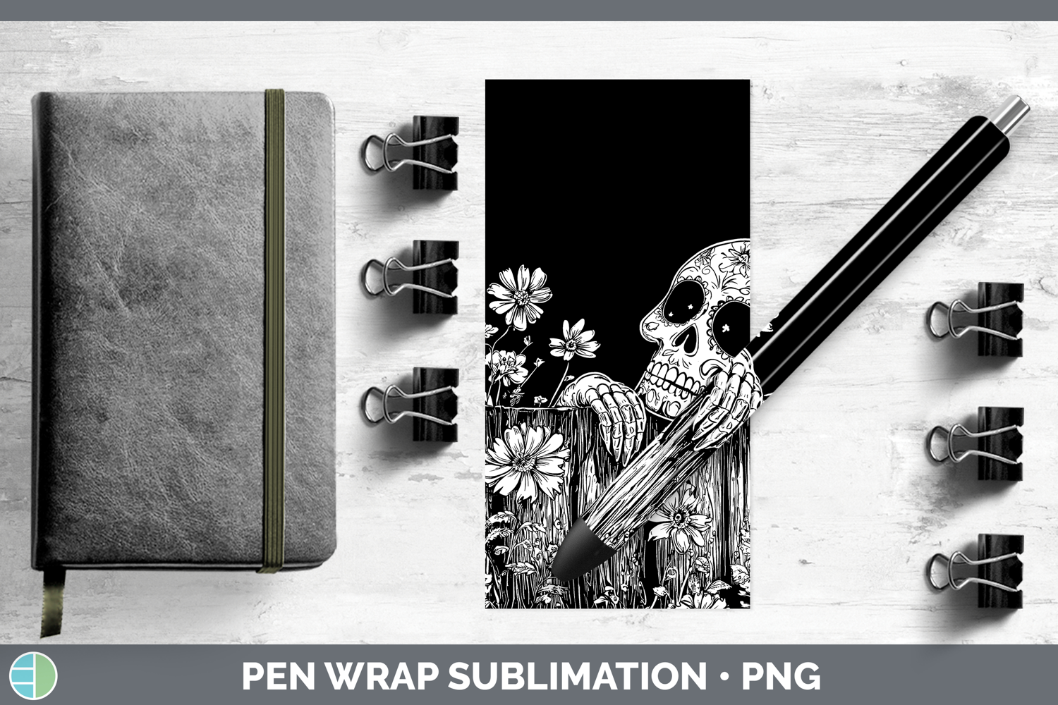GorgeousLinocut Cottage Pen Wrap design.