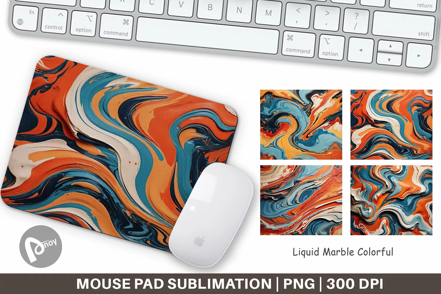 Mouse Pad Colorful Marble product image 1