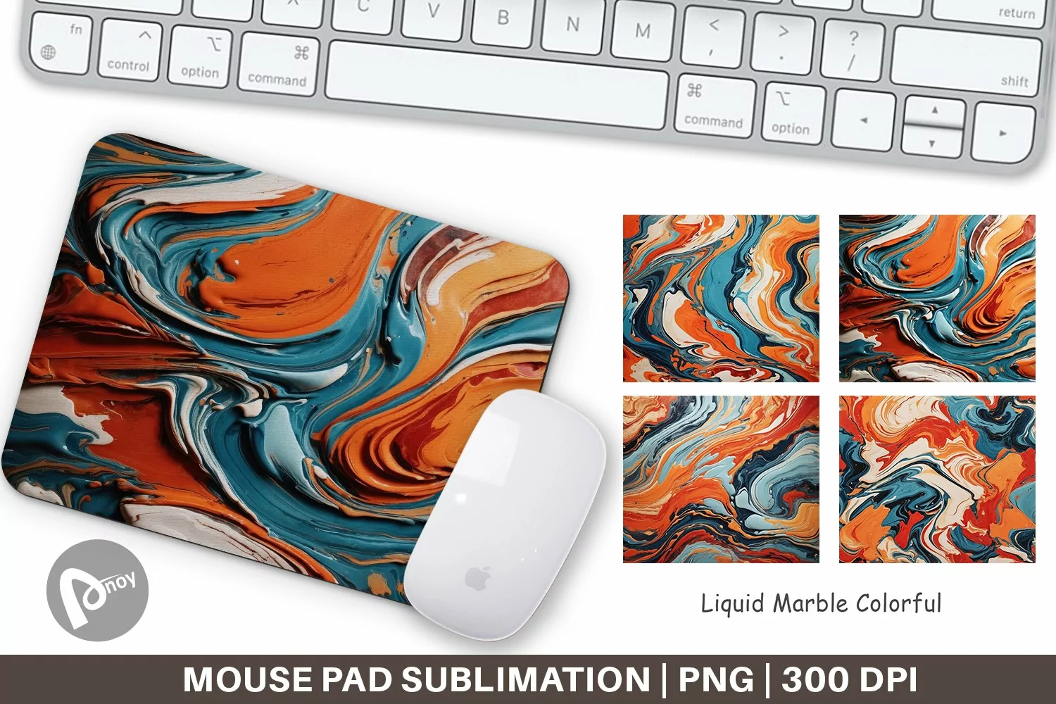 Mouse Pad Colorful Marble product image 1