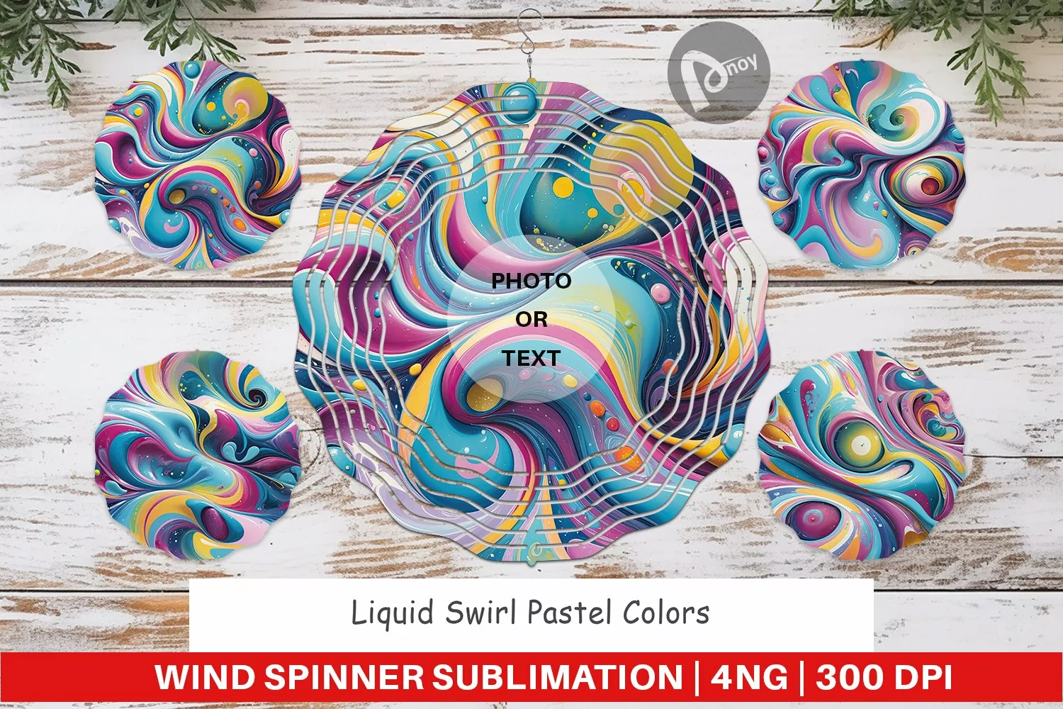 Wind Spinner Pastel Liquid Swirl product image 1