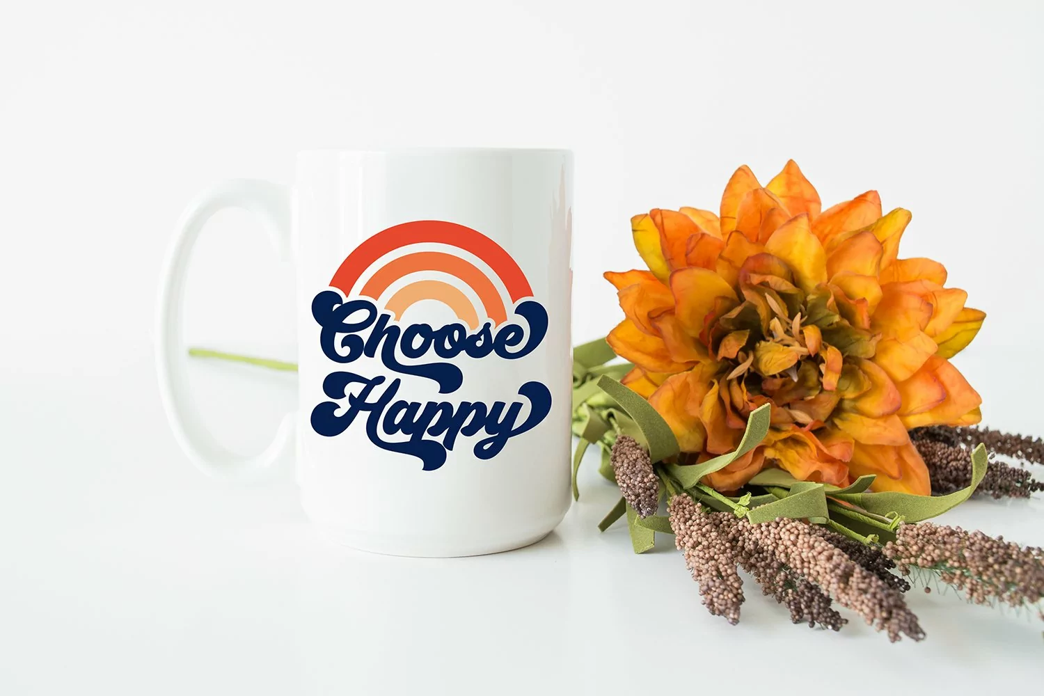 Retro Choose Happy SVG | Inspirational Saying product image 1