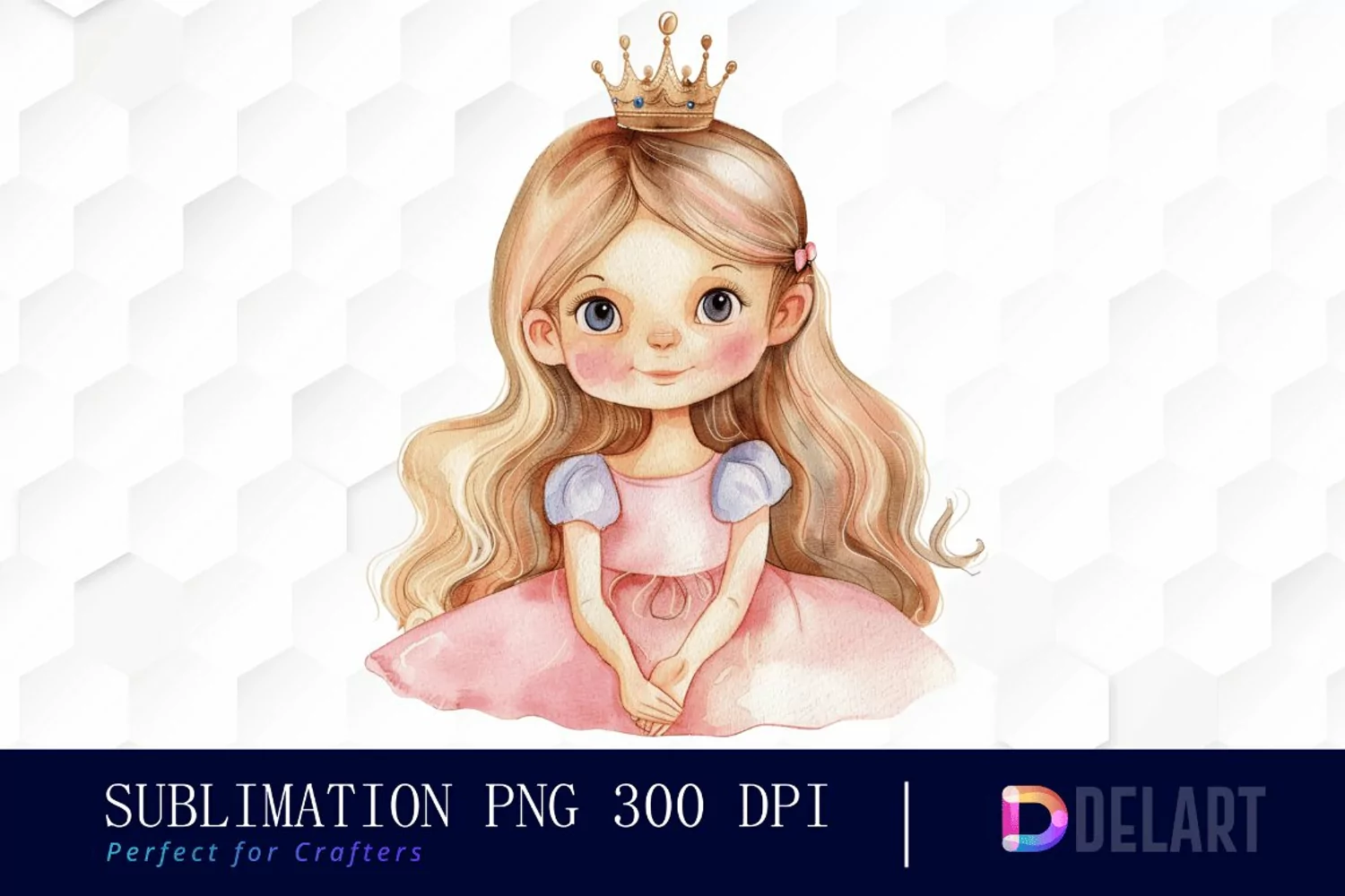 Little Princess Watercolor Clipart product image 1