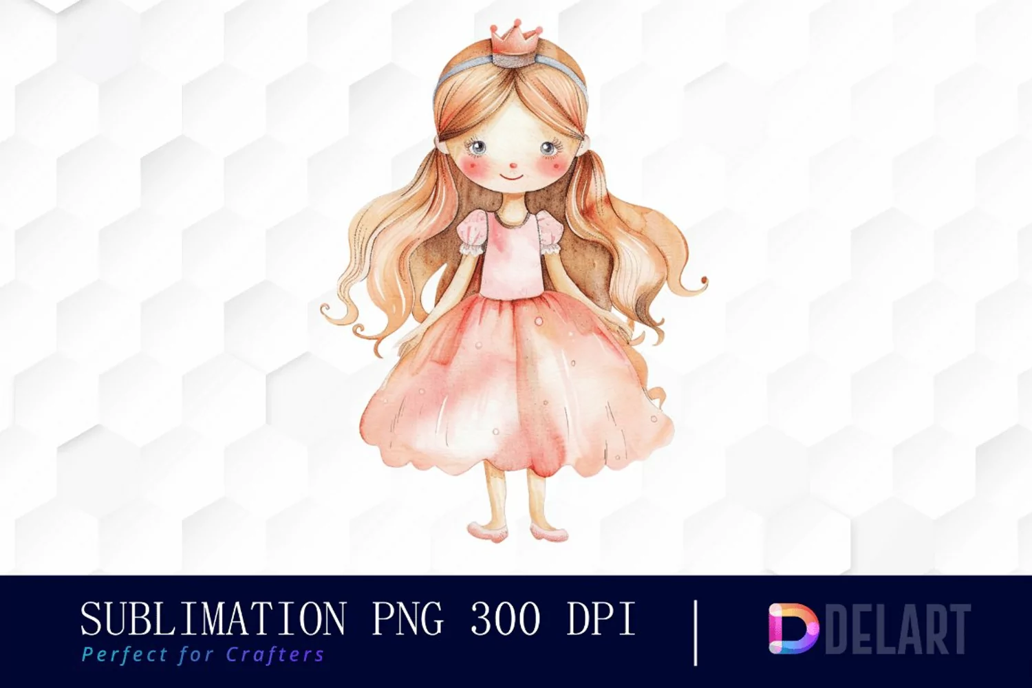 Little Princess Watercolor Clipart product image 1