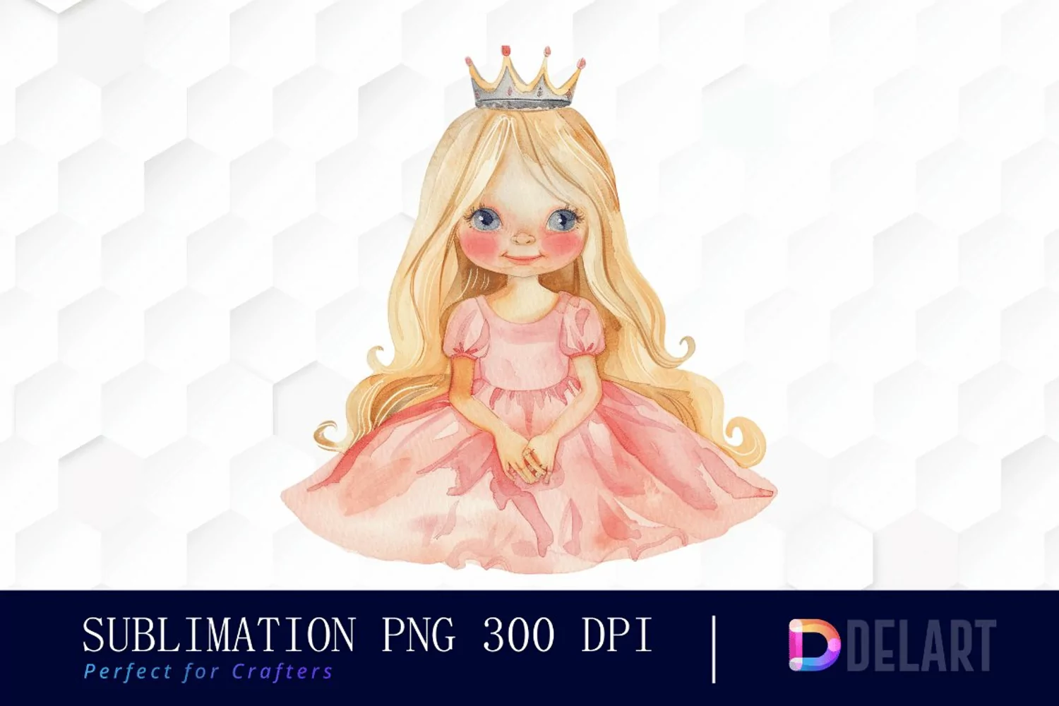 Little Princess Watercolor Clipart product image 1