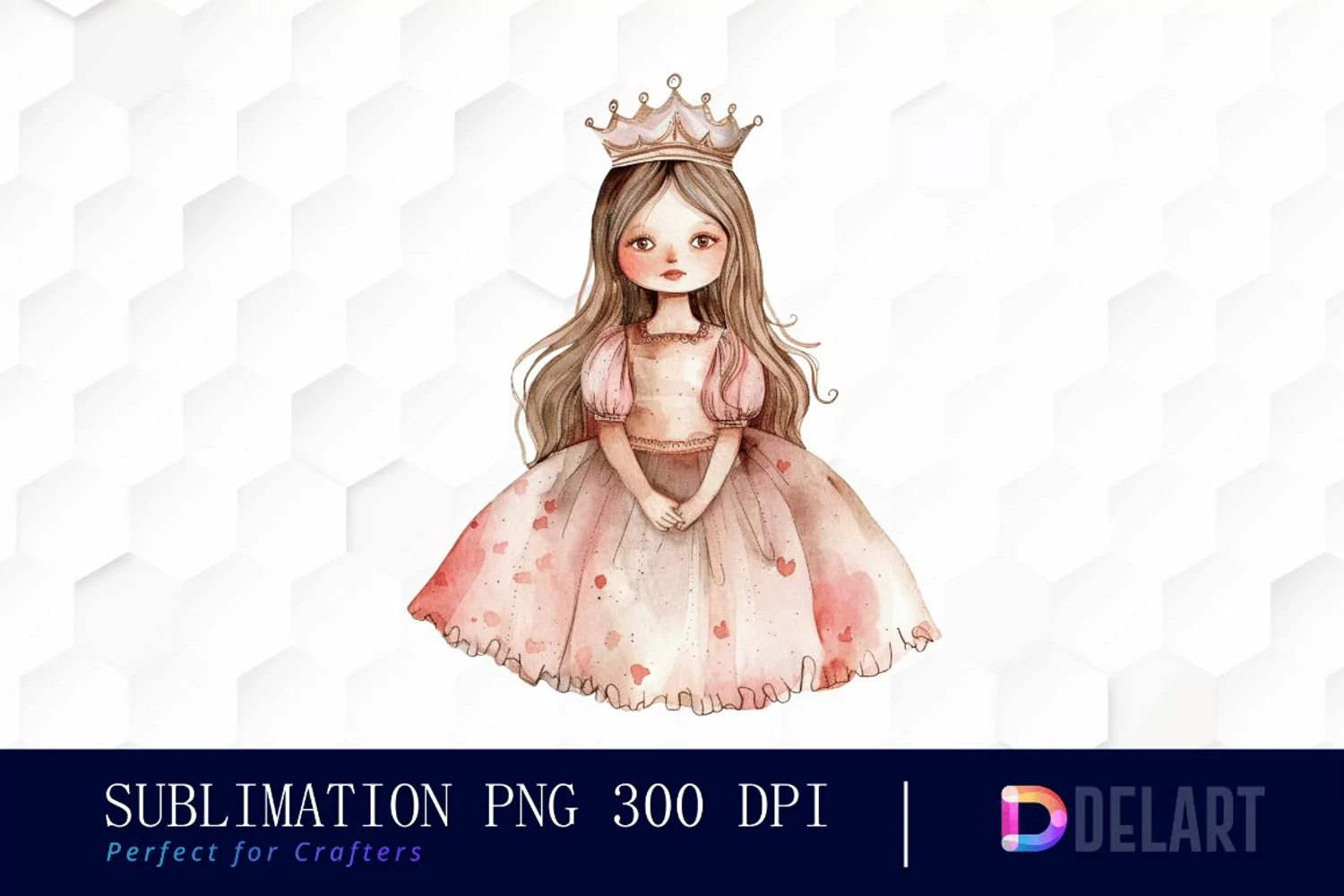 Little Princess Watercolor Clipart product image 1