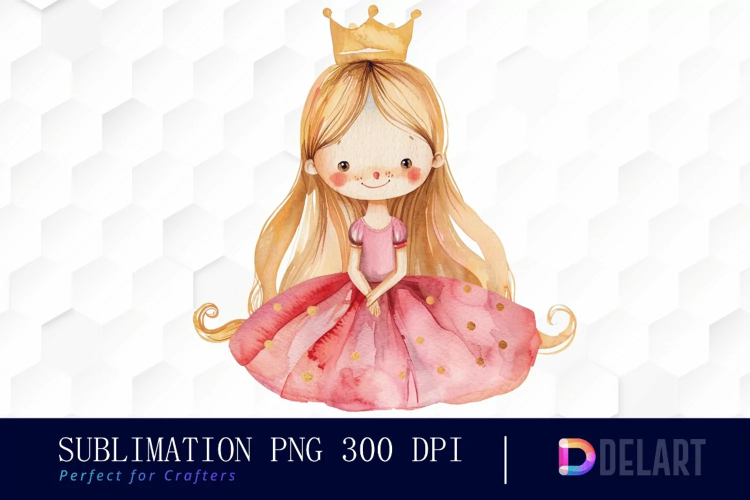 Little Princess Watercolor Clipart product image 1