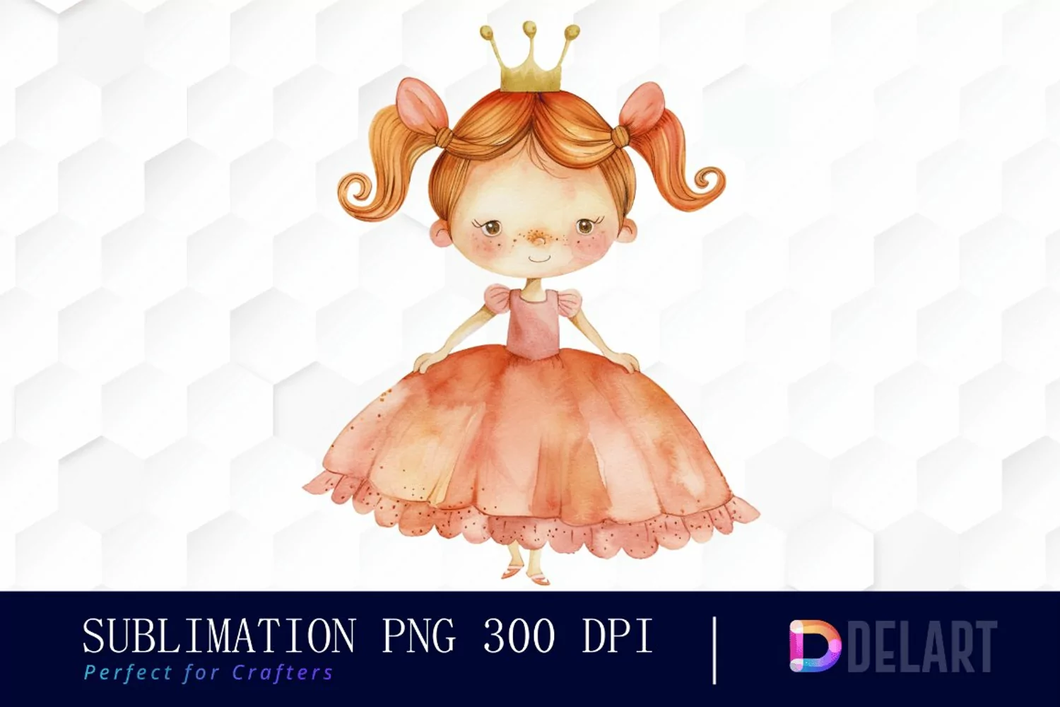 Little Princess Watercolor Clipart product image 1