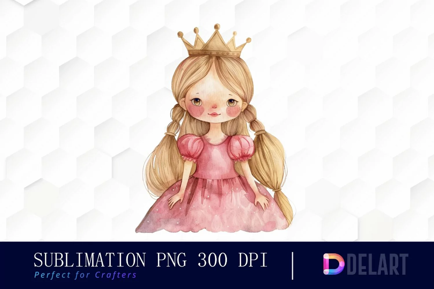 Little Princess Watercolor Clipart product image 1