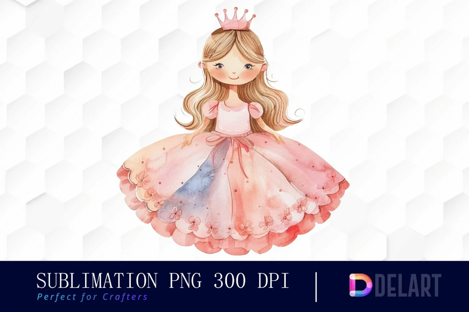 Little Princess Watercolor Clipart product image 1