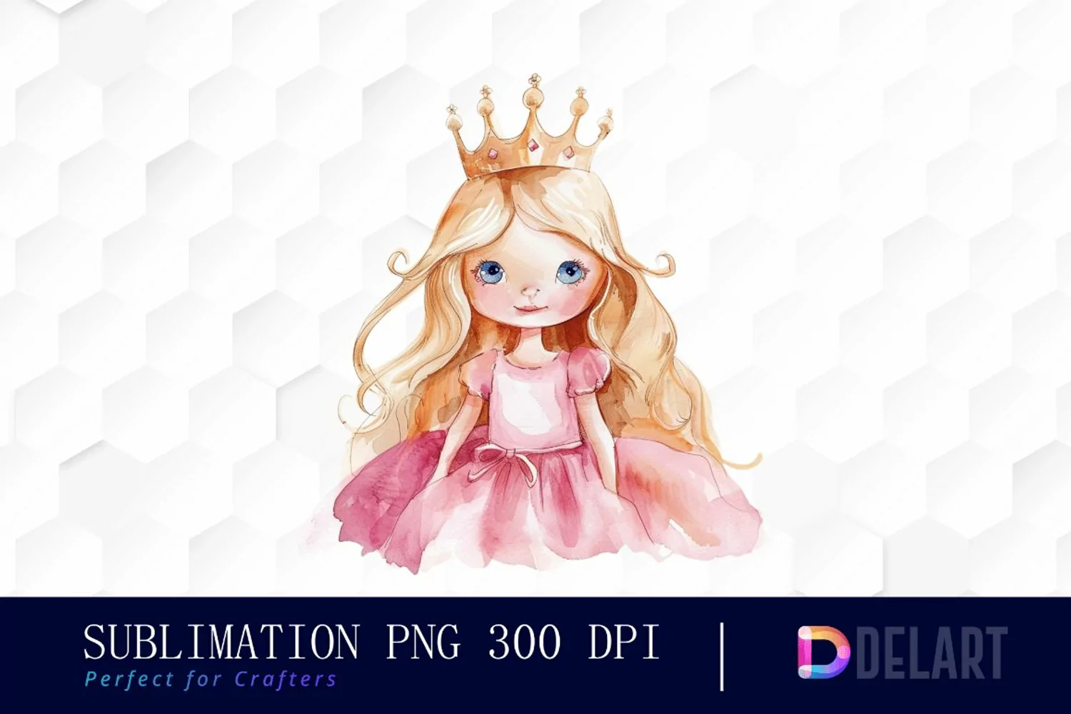 Little Princess Watercolor Clipart product image 1