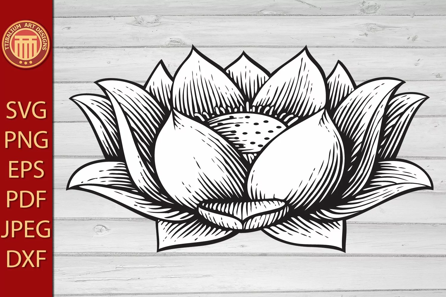 Lotus Flower - Vintage Engraved Vector Illustration product image 1
