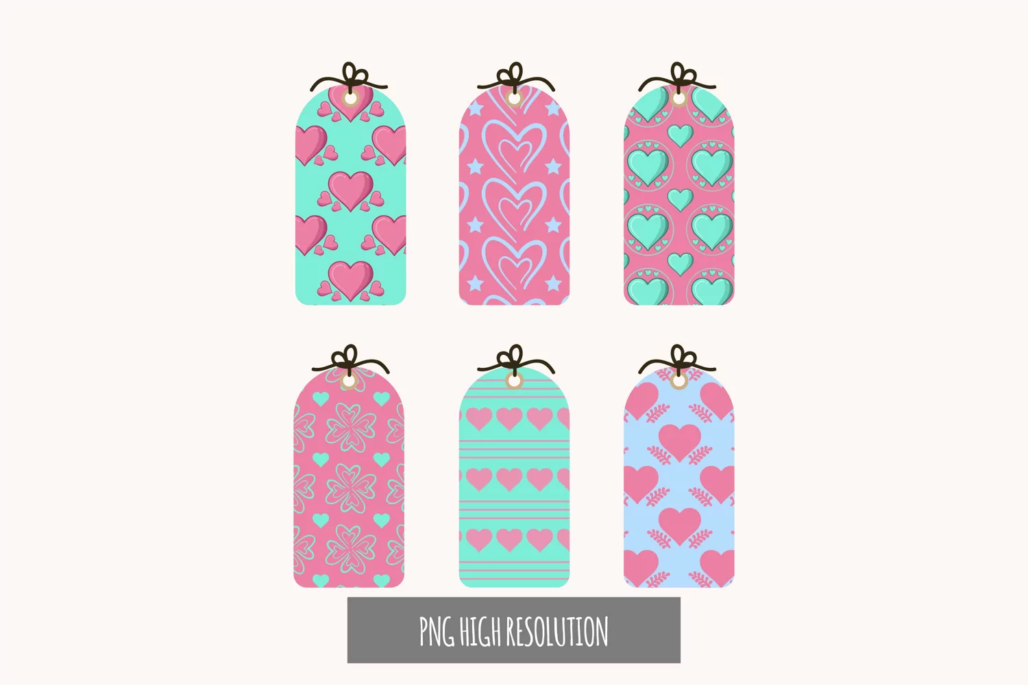 Love Element Patterned Shaped Tag product image 1