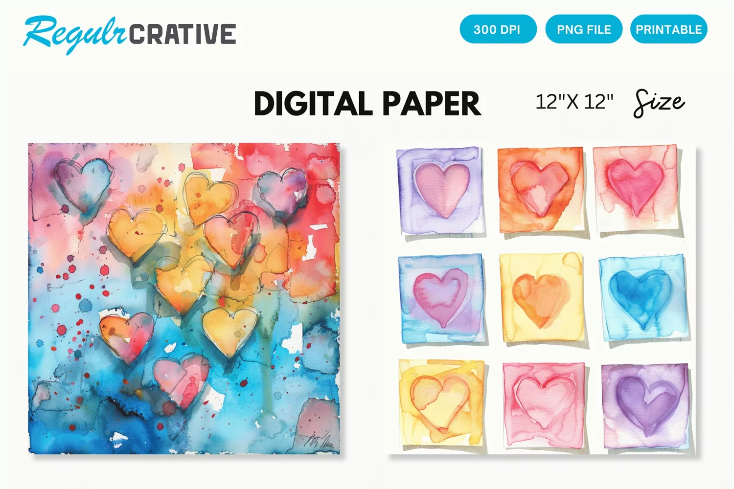 Love Sticky Notes Seamless Digital Paper, Love Pattern product image 1