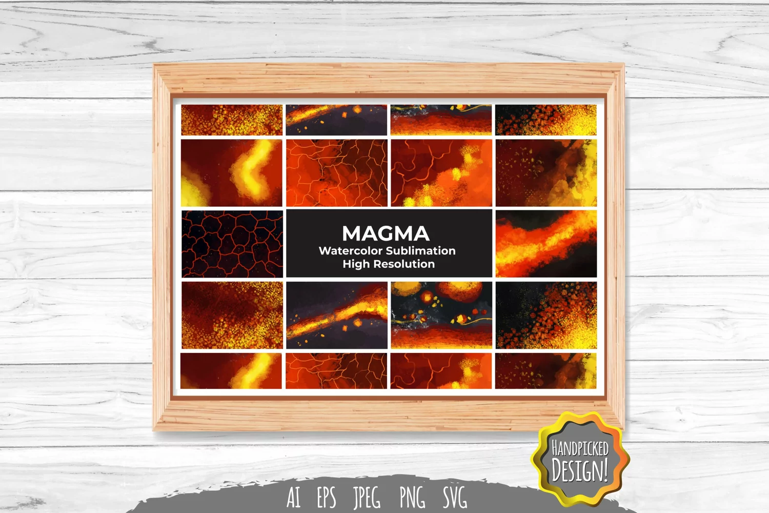 Magma Watercolor Background Scrapbooking product image 1