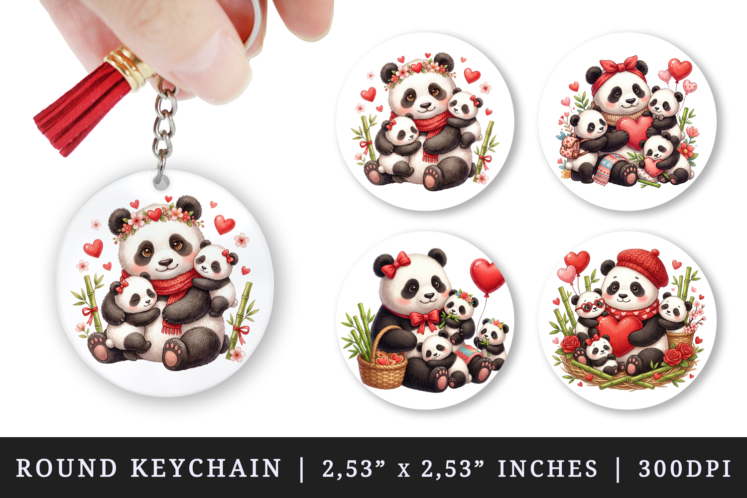 Mama round keychain pintable sublimation design png product image 1