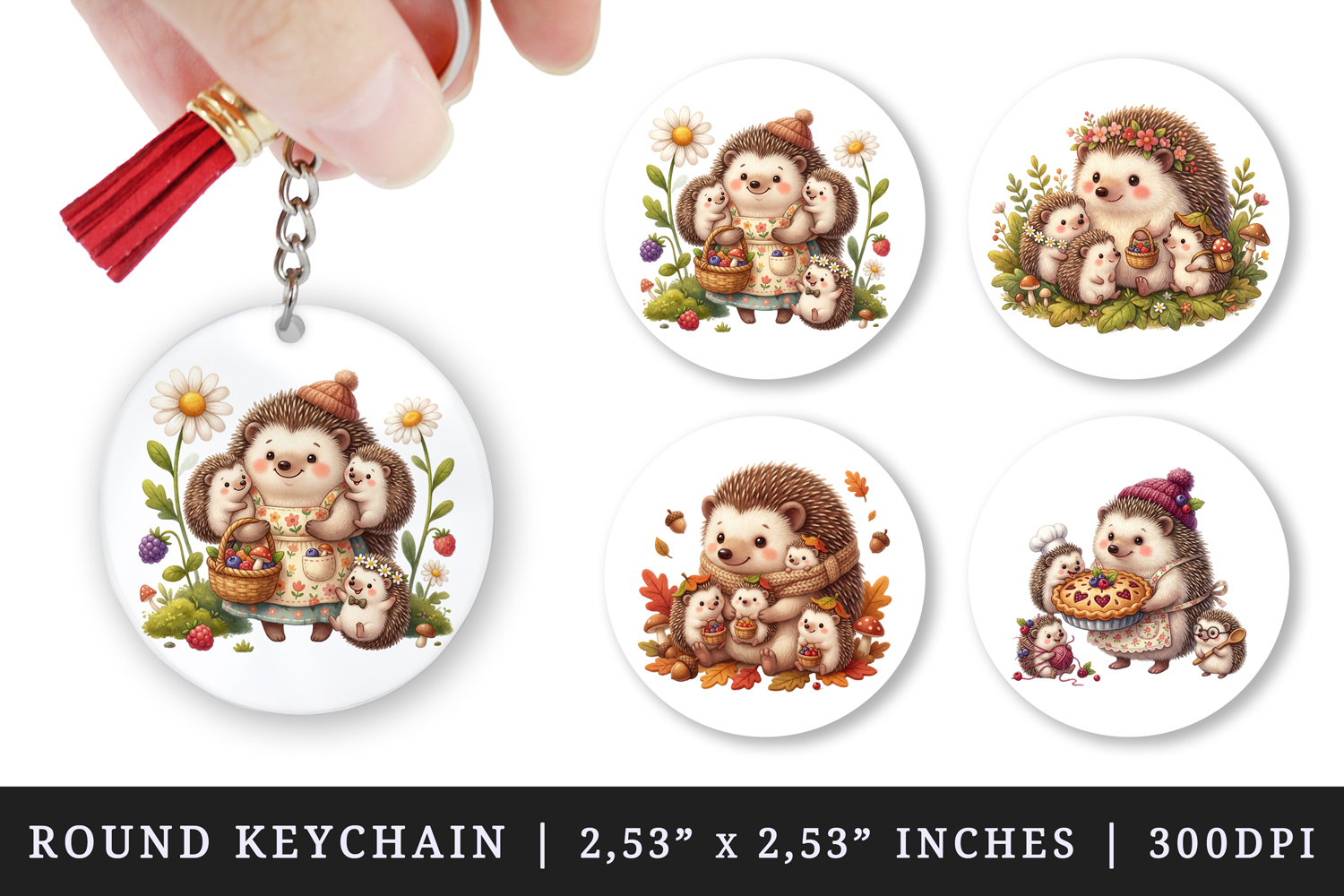 Mama round keychain pintable sublimation design png product image 1