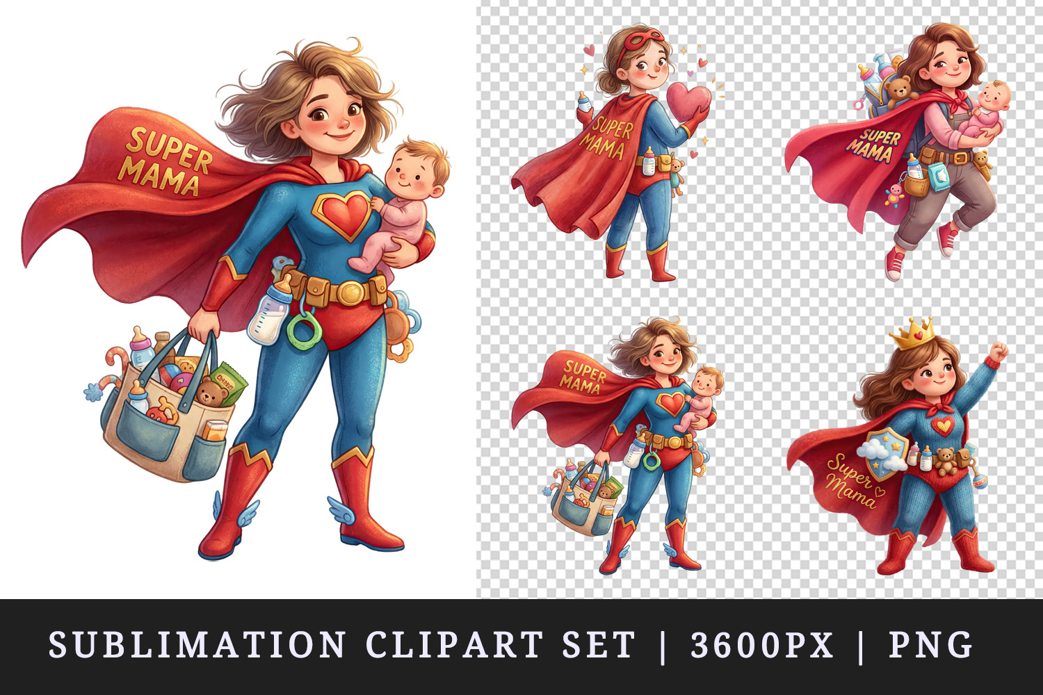 Mama clipart printable sublimation design png product image 1