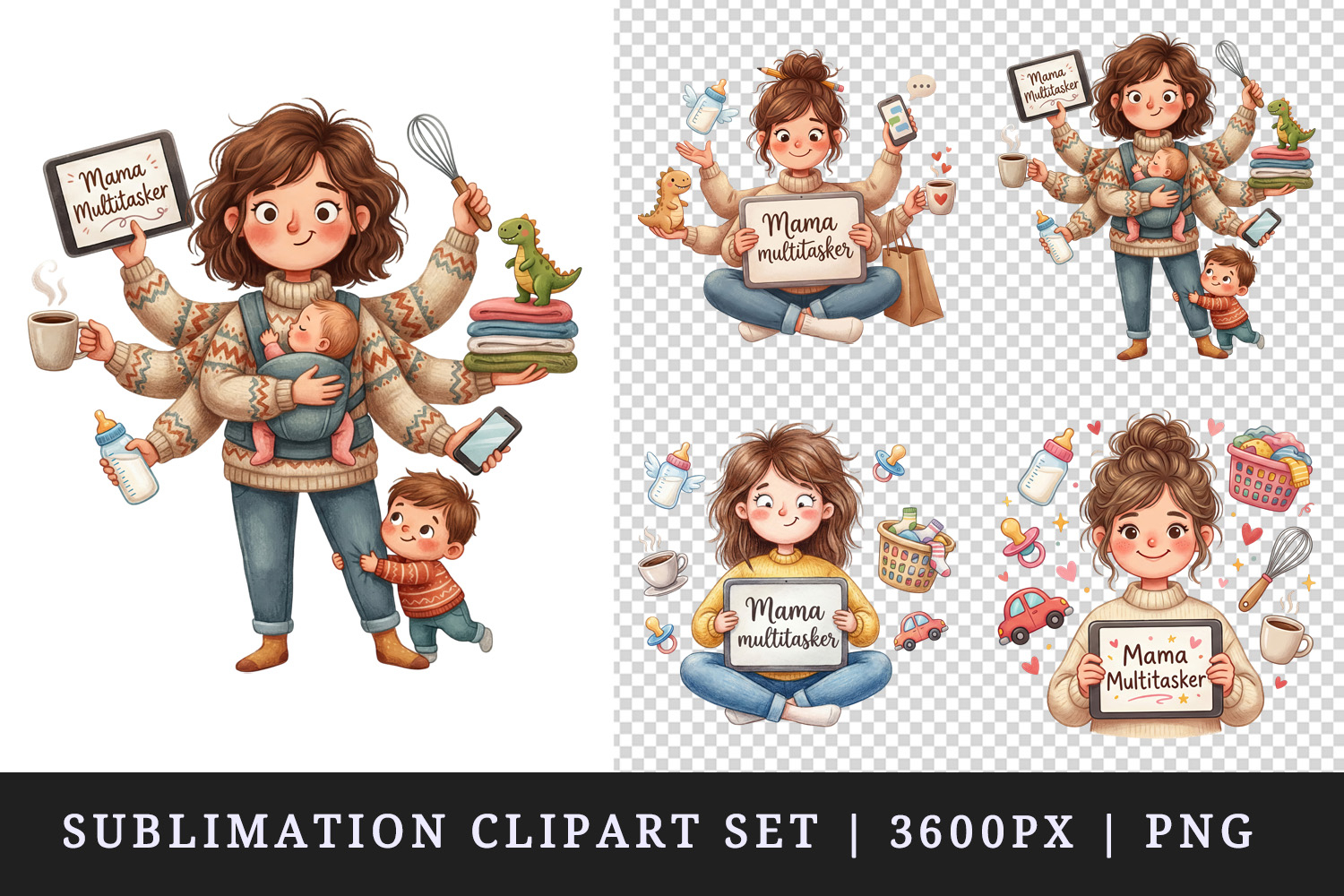 Mama clipart printable sublimation design png product image 1