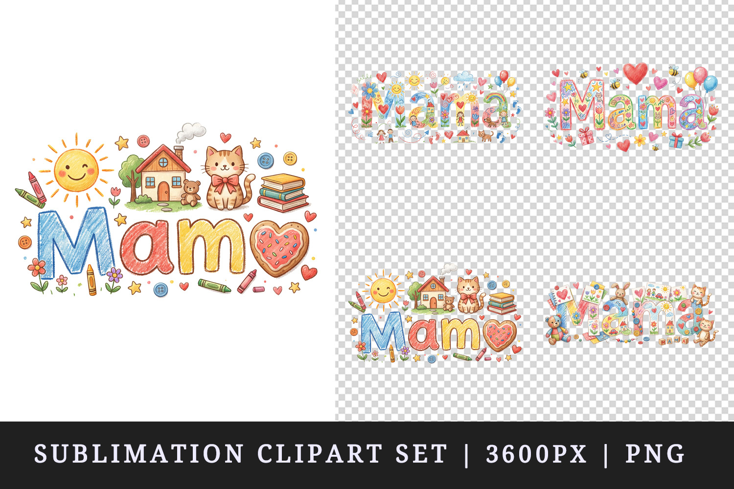 Mama clipart printable sublimation design png product image 1