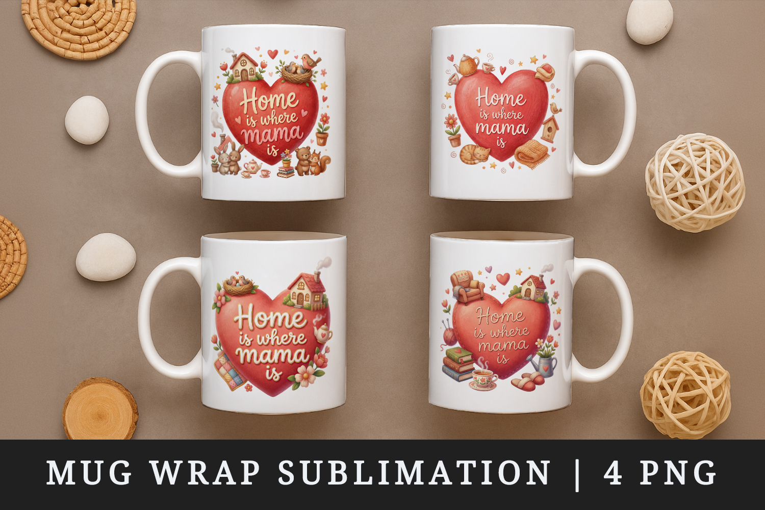 Mama mug wrap printable sublimation design product image 1
