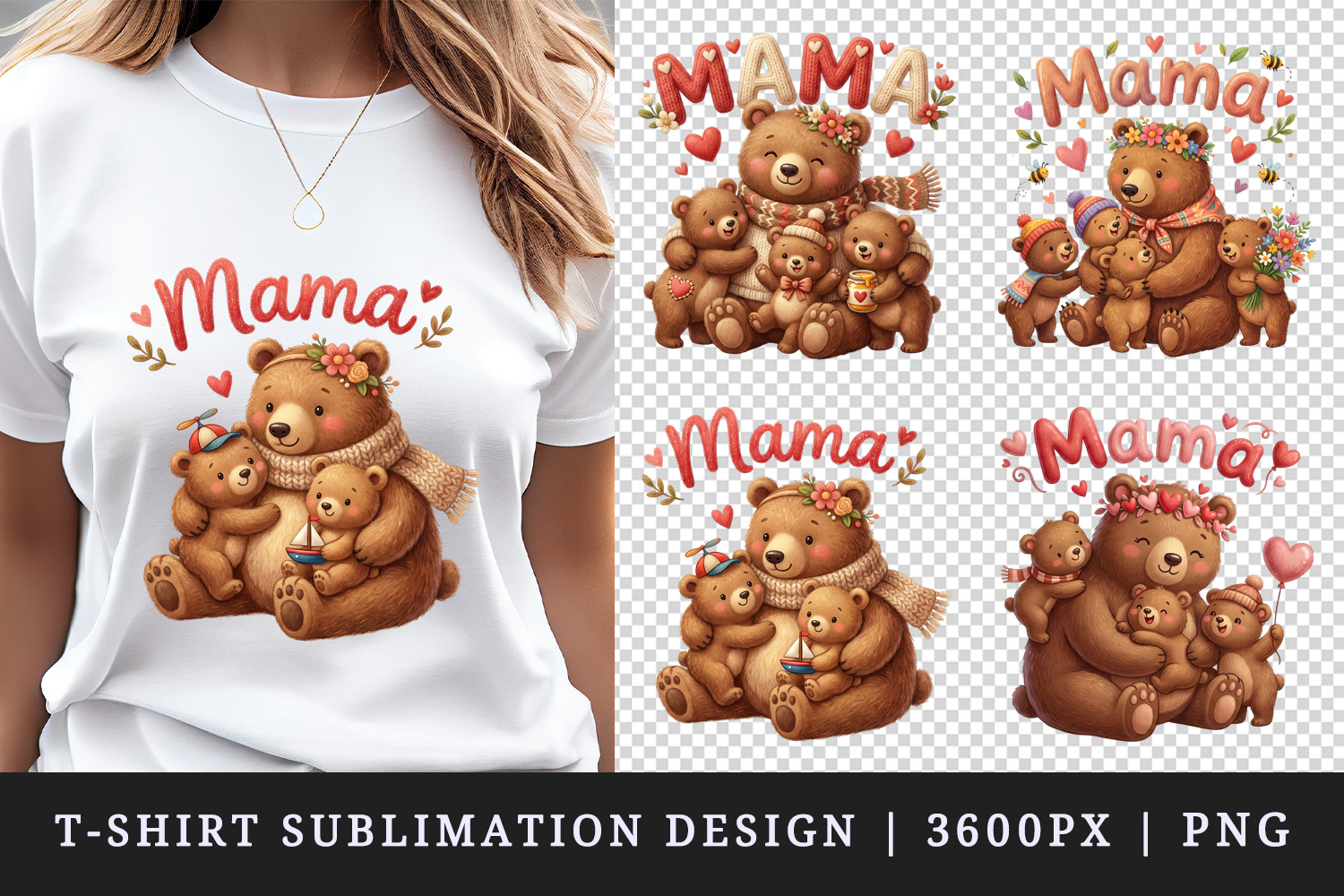 Mama t-shirt printable sublimation design png product image 1