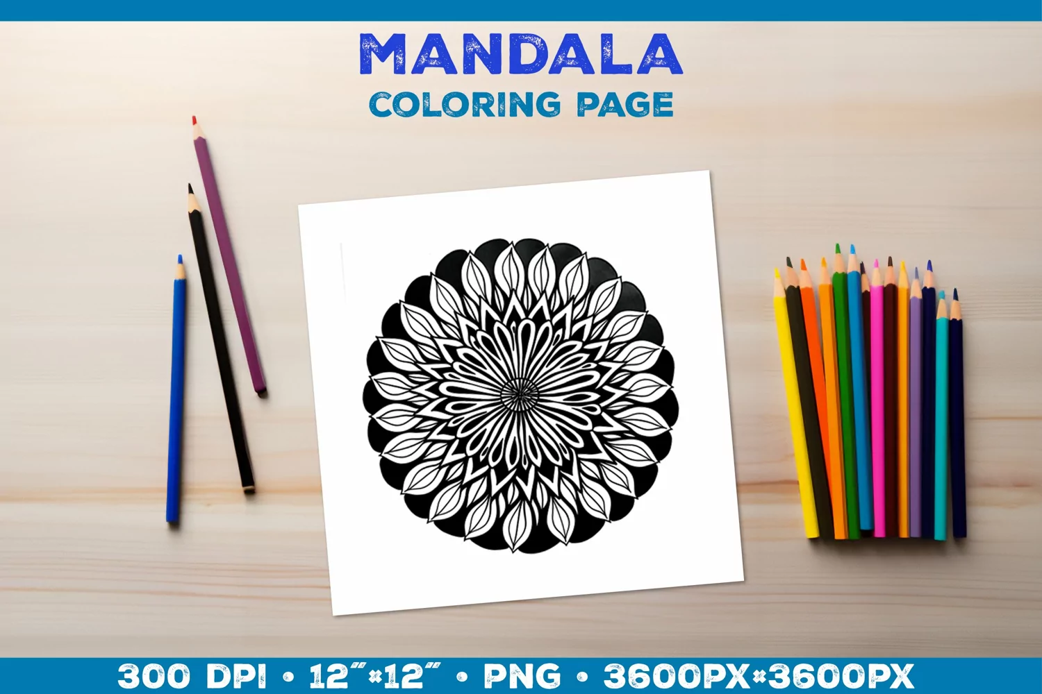 Intricate Mandala Coloring Pages - Printable Design product image 1