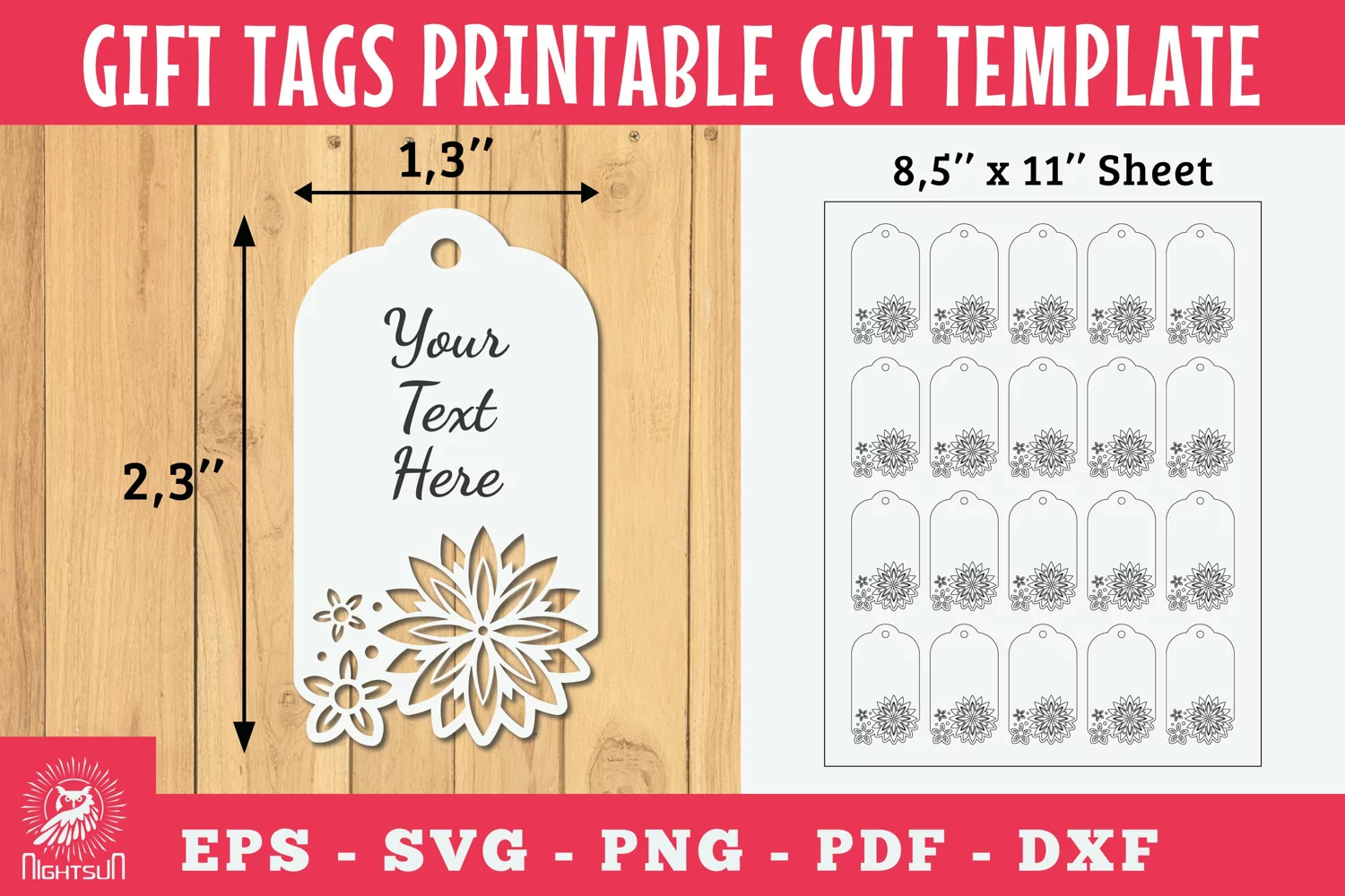 Mandala Gift Tags Printable Cut product image 1