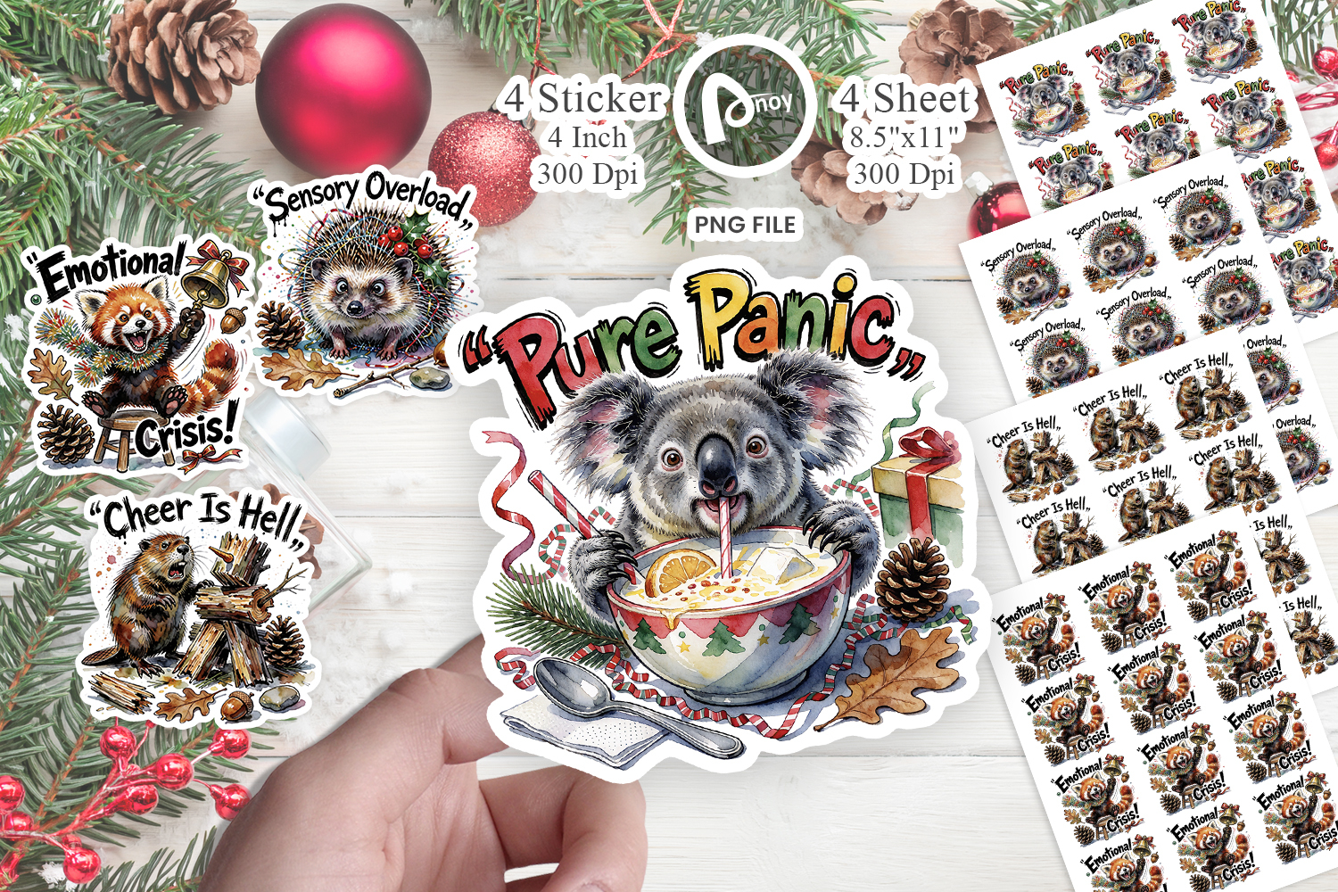 Festive Stress Meltdowns Sticker product image 1