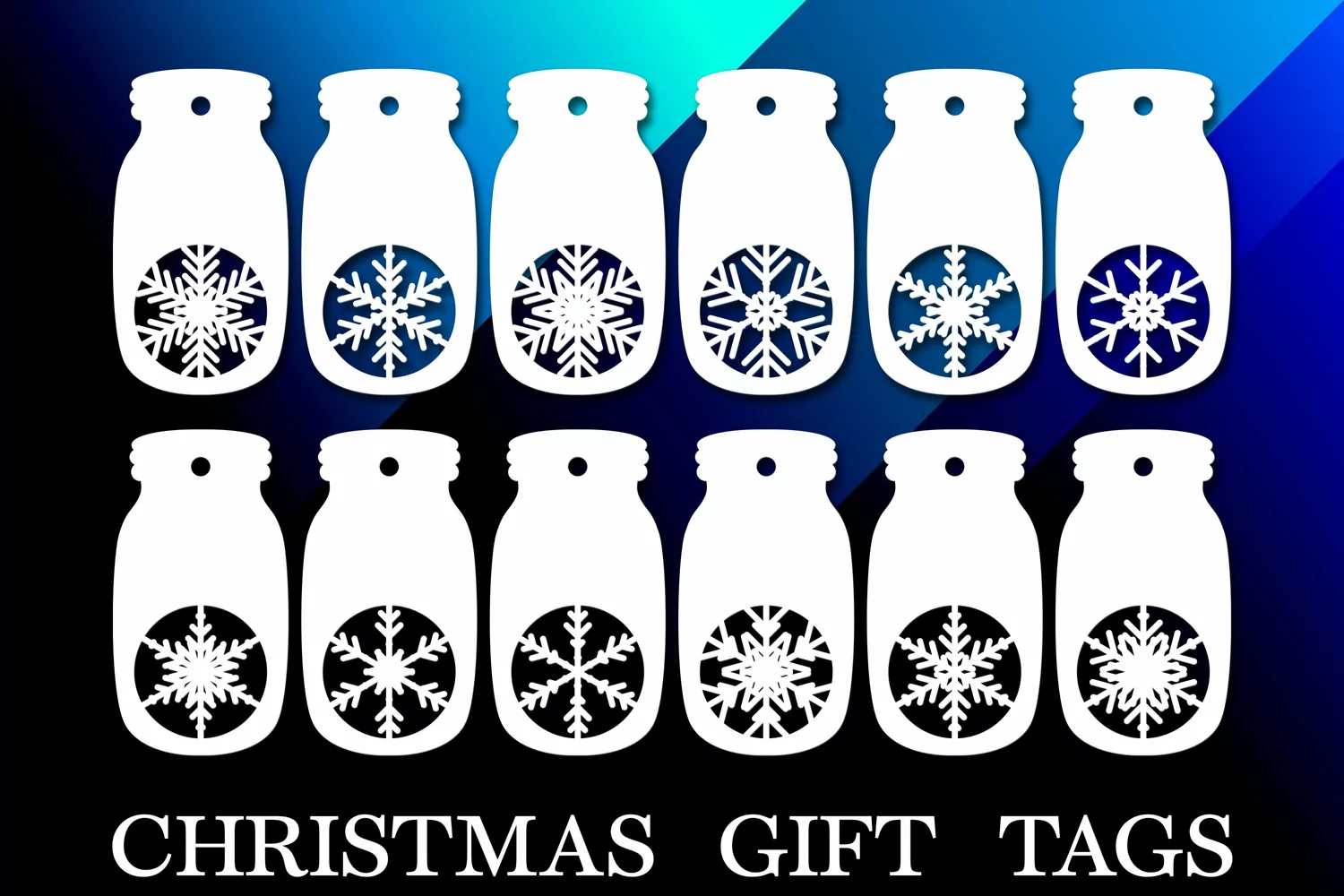 Christmas Gift Tags SVG. Christmas Tags SVG. Xmas Jar Decor product image 1