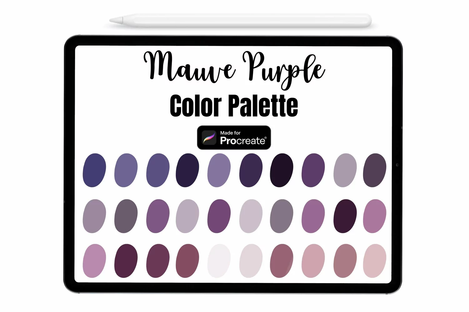 Mauve Purple Procreate Palette Procreate Color palette
