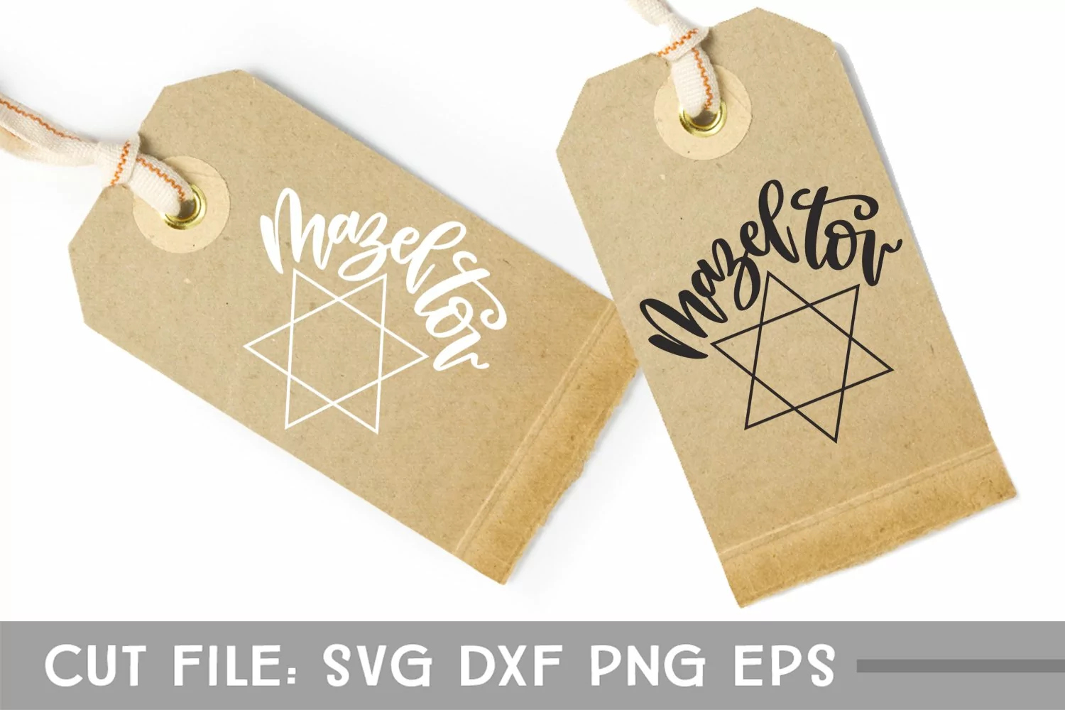 Mazel Tov, Hand Lettered Bat Mitzvah Card SVG product image 1