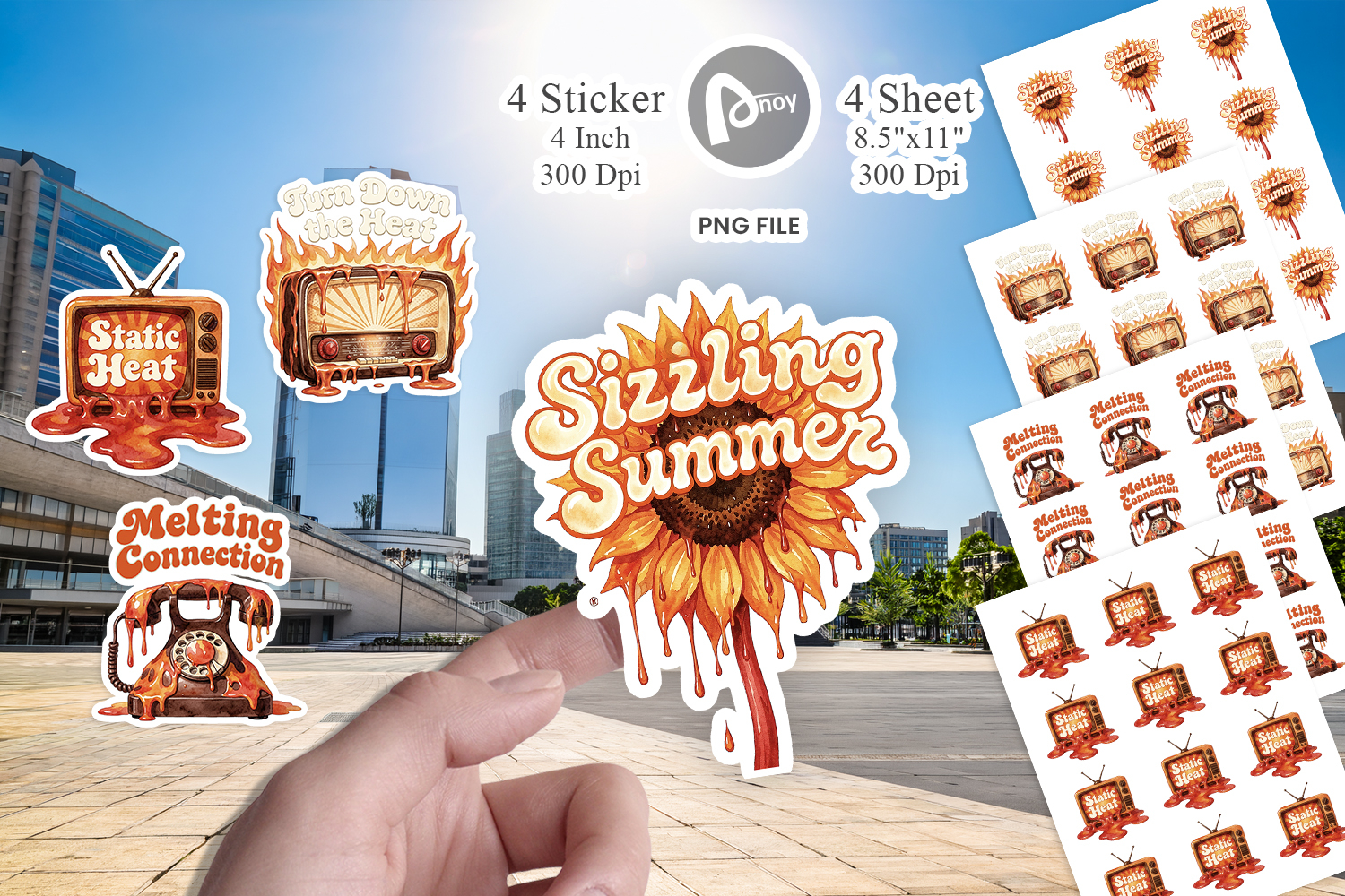 Melting Retro Object 70s Sticker product image 1