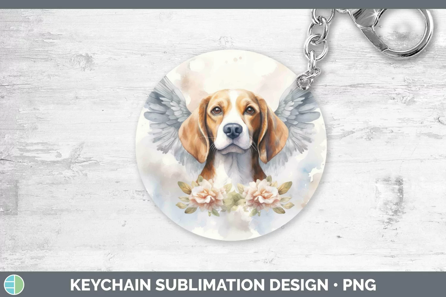 GorgeousMemorial Watercolor Keychain design.