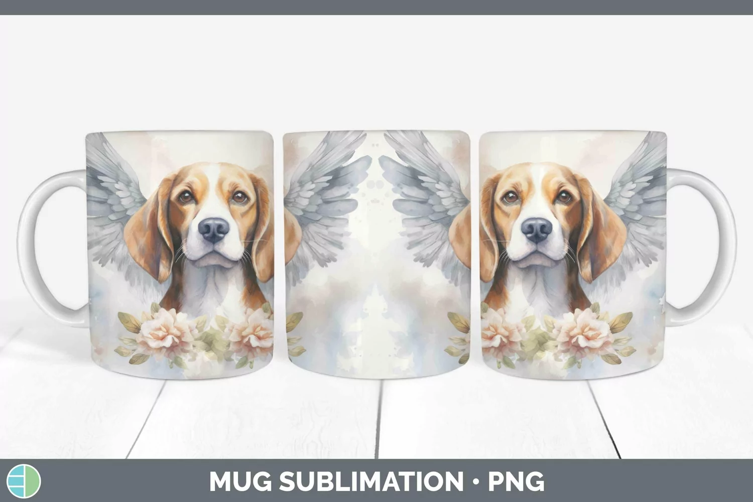 GorgeousMemorial Watercolor Mug Wrap design.