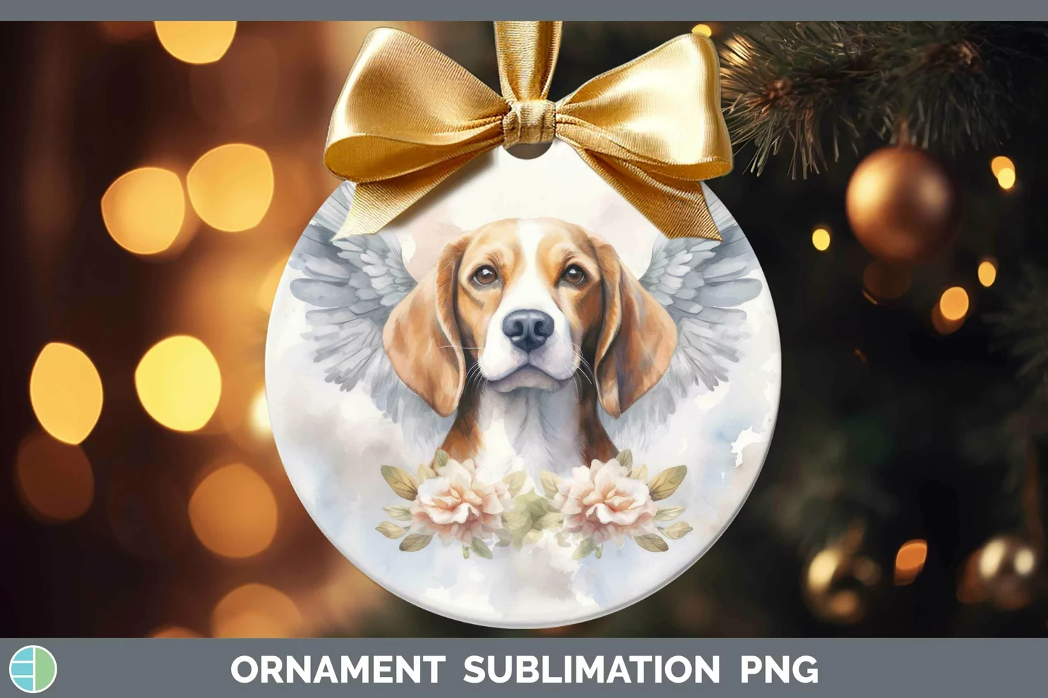 GorgeousMemorial Watercolor Ornament design.