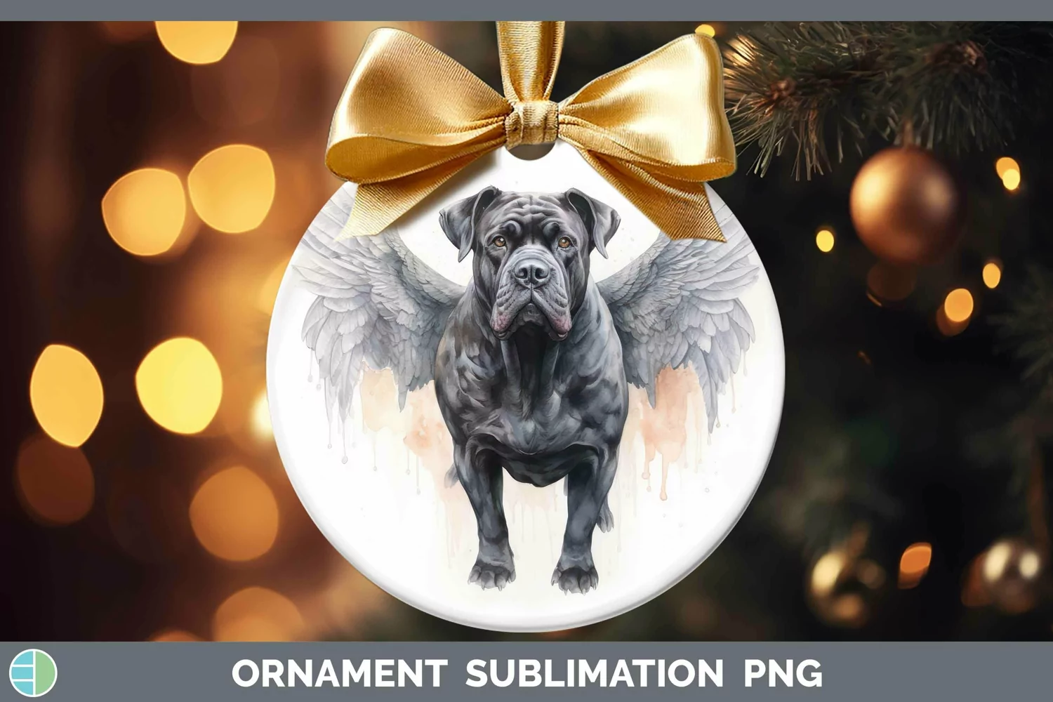 GorgeousMemorial Watercolor Ornament design.