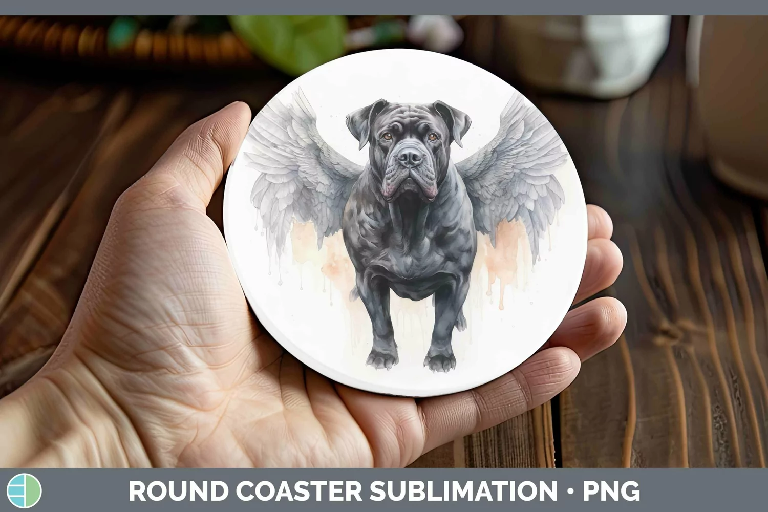 GorgeousMemorial Watercolor Round Coaster design.