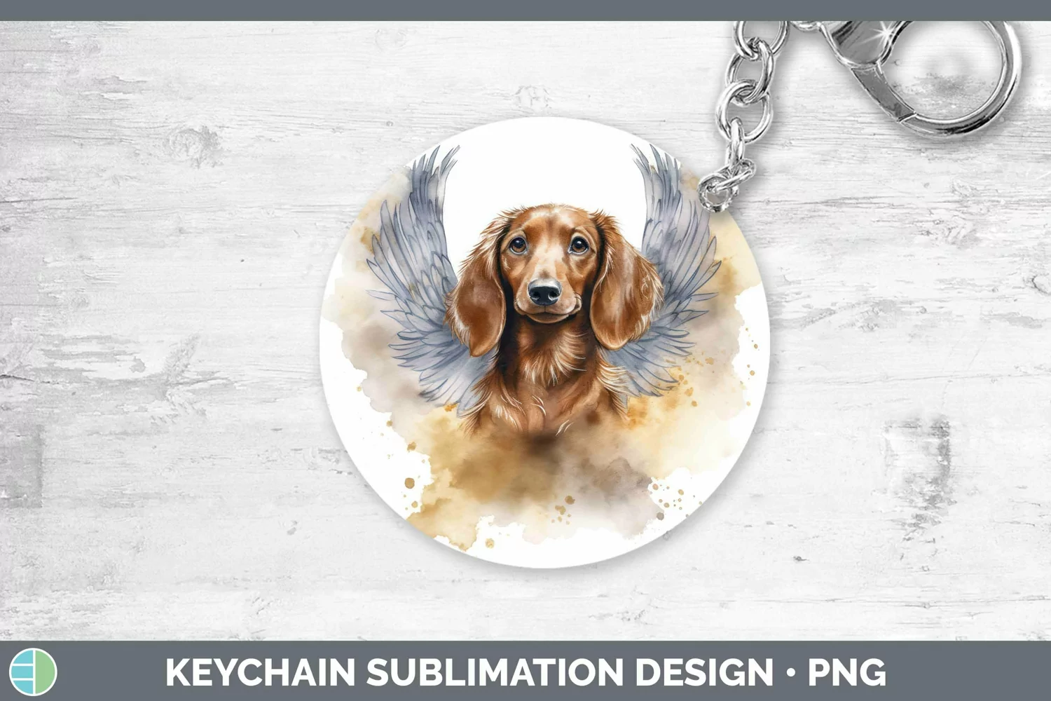 GorgeousMemorial Watercolor Keychain design.