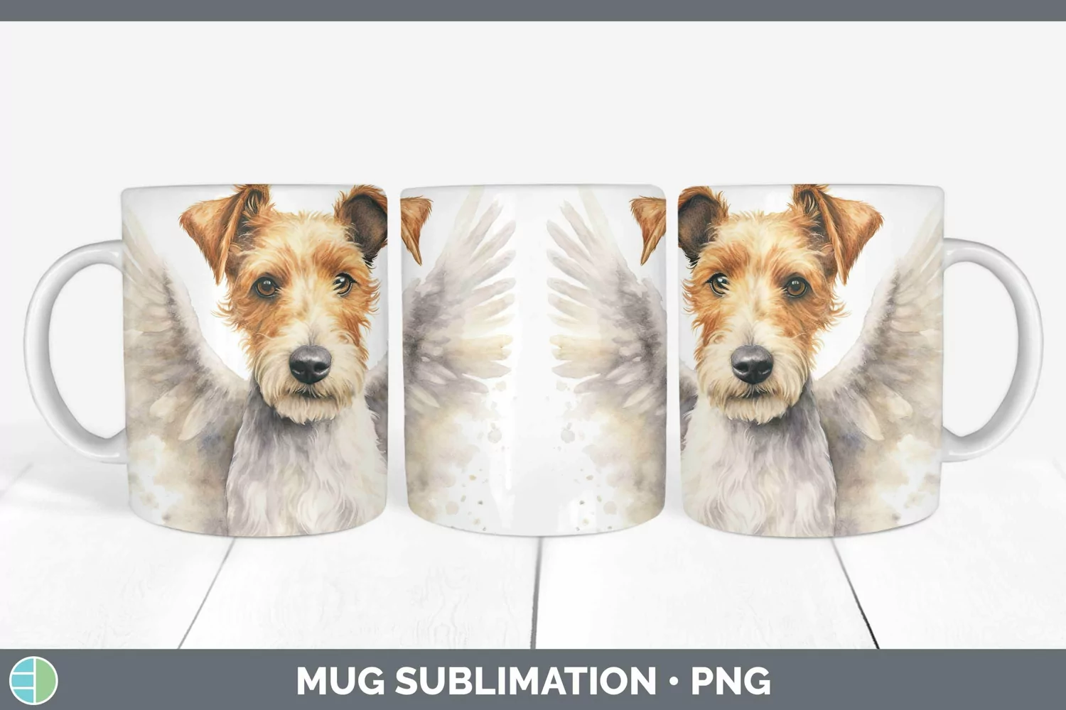 GorgeousMemorial Watercolor Mug Wrap design.