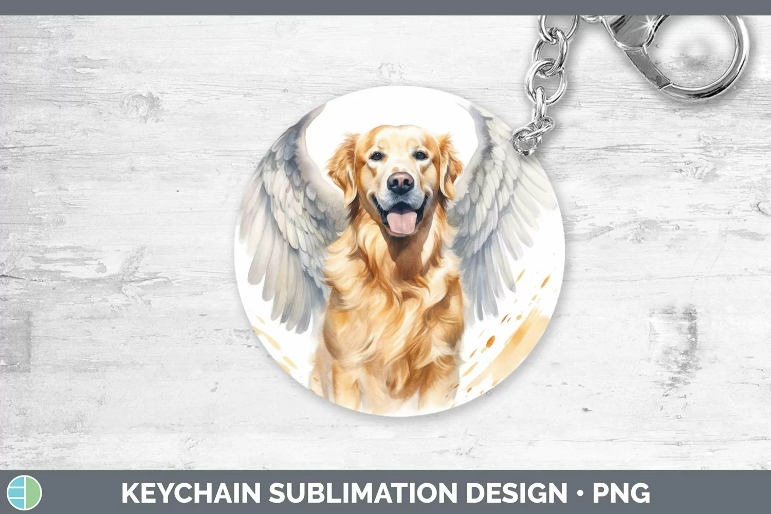 GorgeousMemorial Watercolor Keychain design.