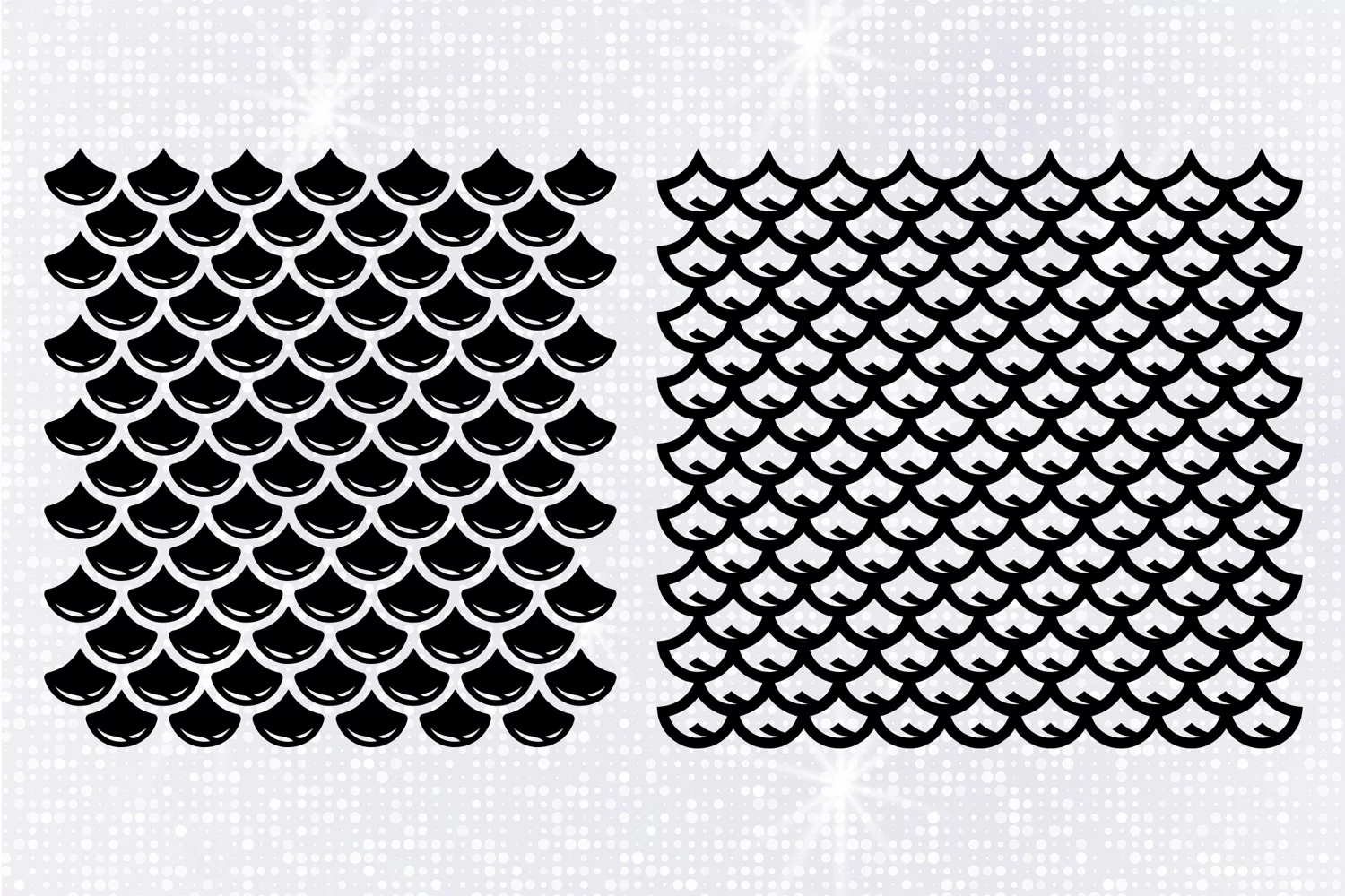 Mermaid Heart Pattern SVG, Mermaid Scales SVG, Fish Scales product image 1