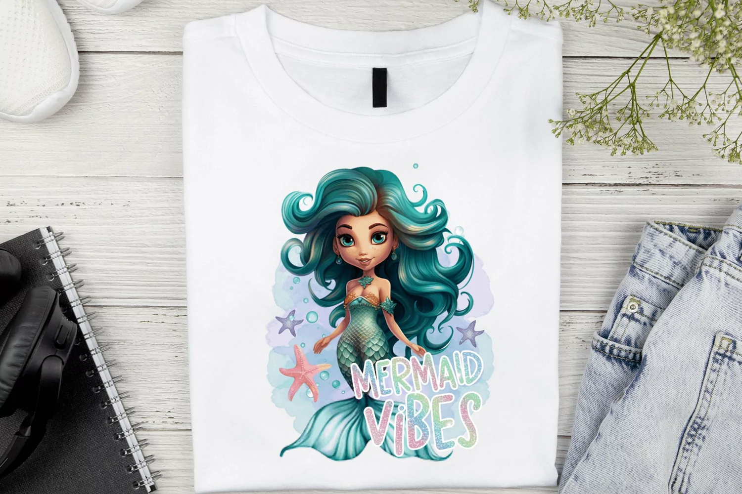 Mermaid vibes Sublimation PNG product image 1