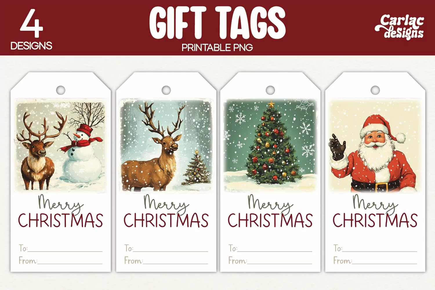 merry christmas gift tags