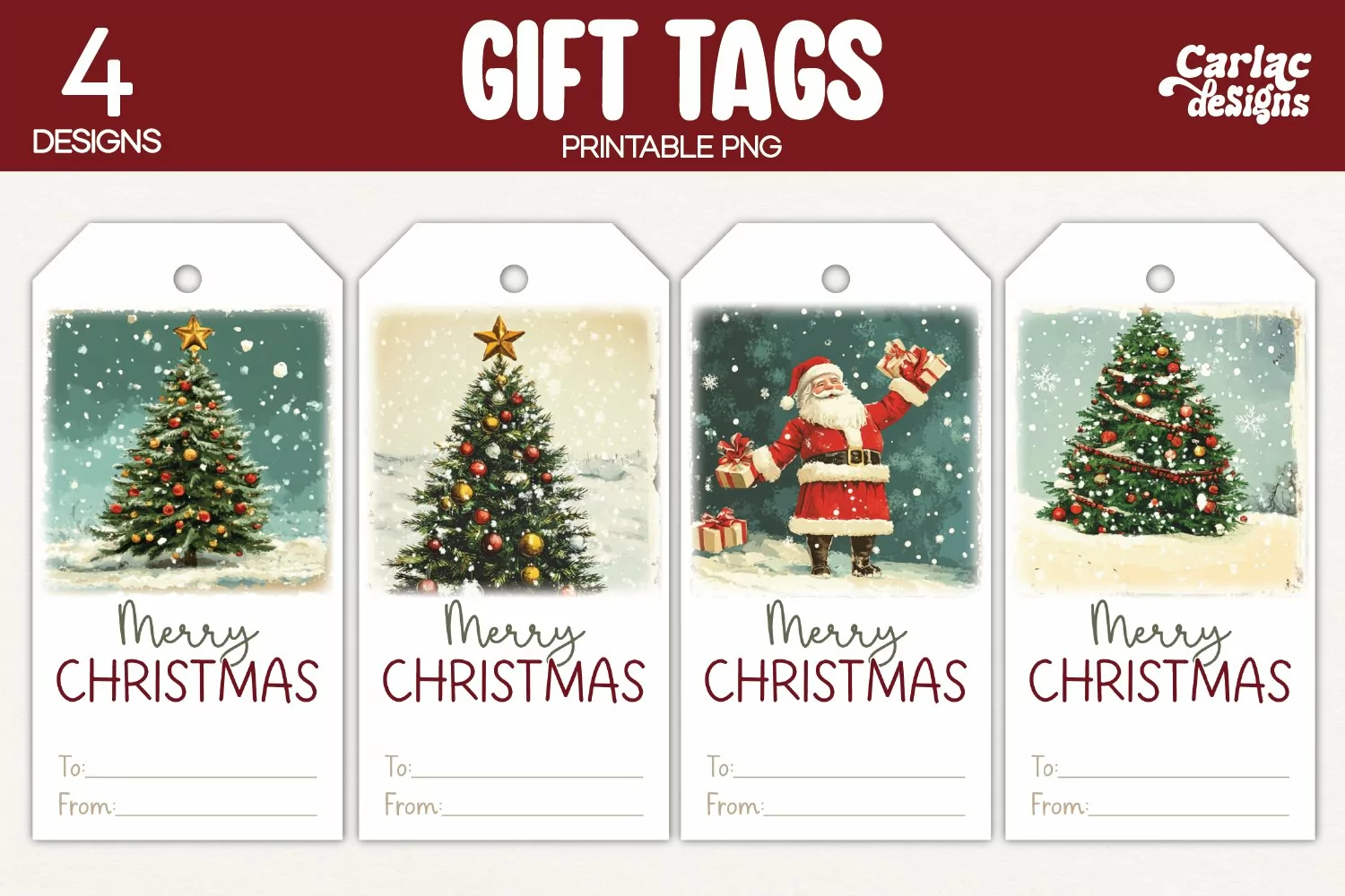 merry christmas gift tags